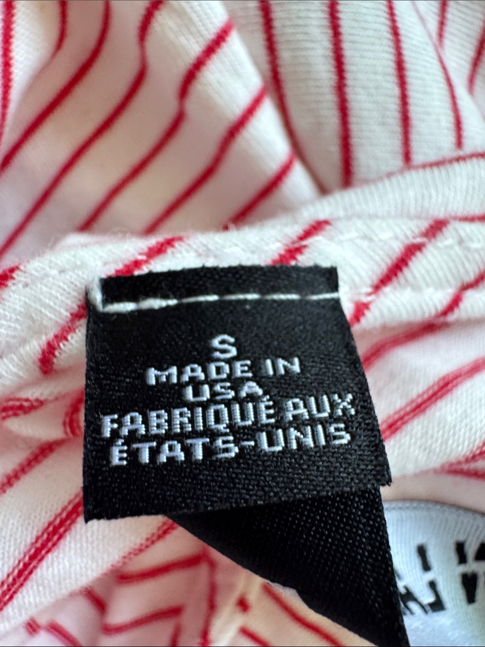 Design Lab Lord & Taylor Red Striped Ruched V-Neck Tee - Picture 6 of 7